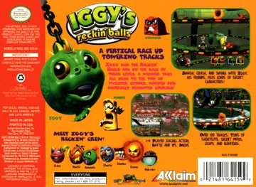 Iggy's Reckin' Balls (USA) box cover back